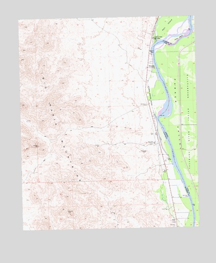 Big Maria Mountains SE, CA USGS Topographic Map