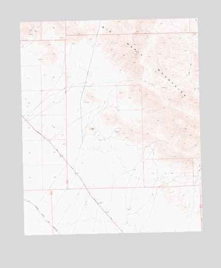 Big Maria Mountains SW, CA USGS Topographic Map