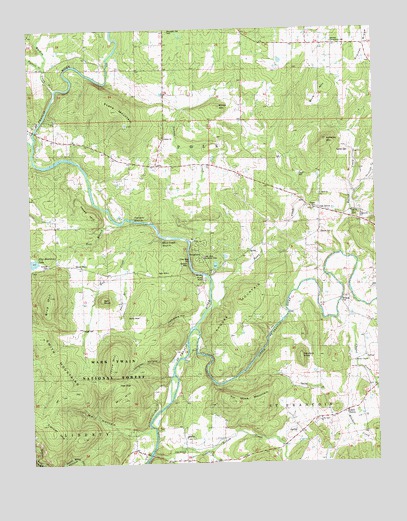 Rhodes Mountain, MO USGS Topographic Map