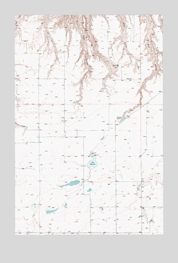 Rice Reservoir, MT USGS Topographic Map