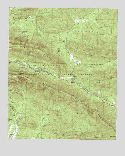 Rich Mountain, AR USGS Topographic Map