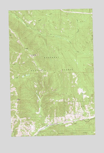 Richards Mountain, MT USGS Topographic Map