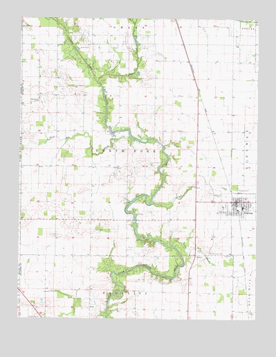 Ridgway, IL USGS Topographic Map