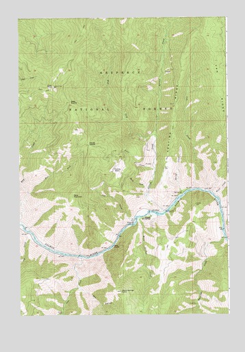 Riggins Hot Springs, ID USGS Topographic Map