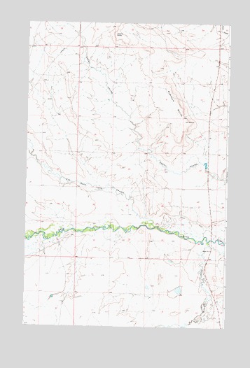 Rimrock Butte, MT USGS Topographic Map