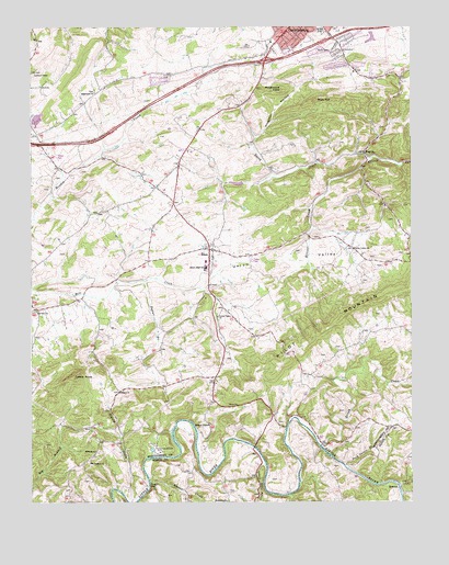 Riner, VA USGS Topographic Map