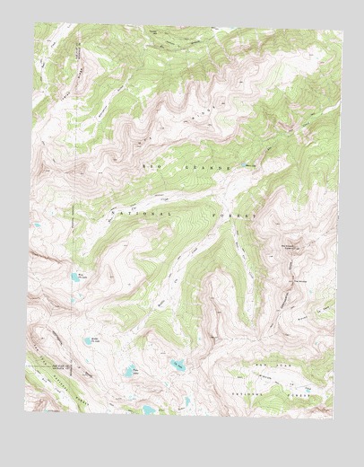 Rio Grande Pyramid, CO USGS Topographic Map
