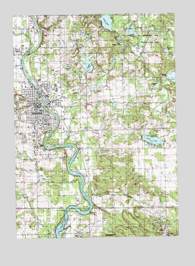Big Rapids, MI USGS Topographic Map