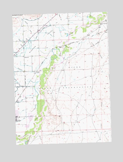 Riverton East, WY USGS Topographic Map