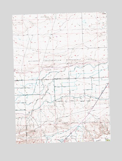 Riverton NE, WY USGS Topographic Map