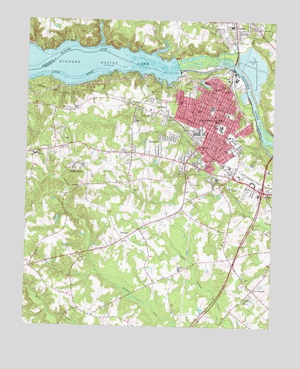 Roanoke Rapids, NC USGS Topographic Map