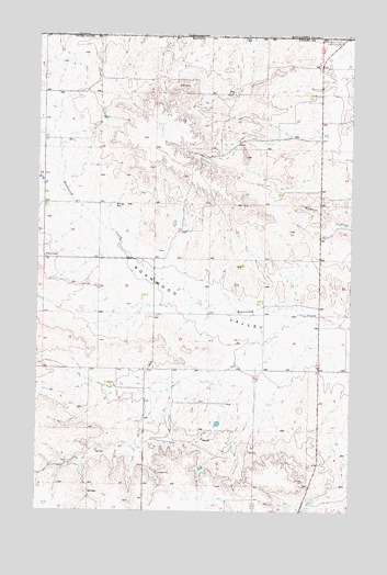 Roanwood, MT USGS Topographic Map