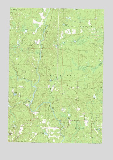 Roaring Rapids, WI USGS Topographic Map