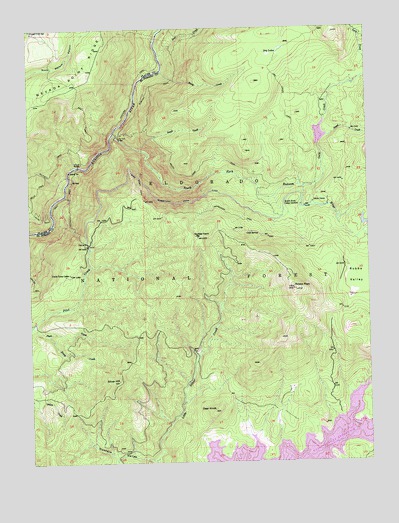 Robbs Peak, CA USGS Topographic Map