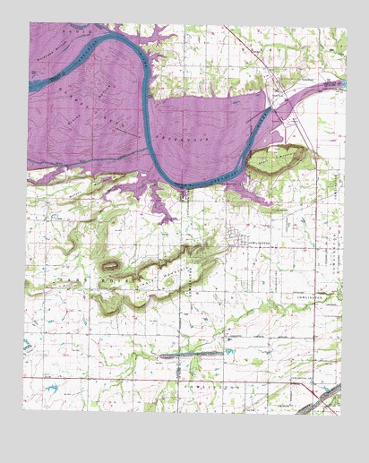 Robert S Kerr Dam, OK USGS Topographic Map