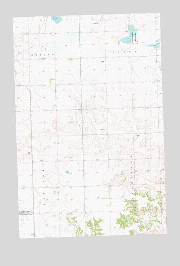 Robinson Lake, ND USGS Topographic Map