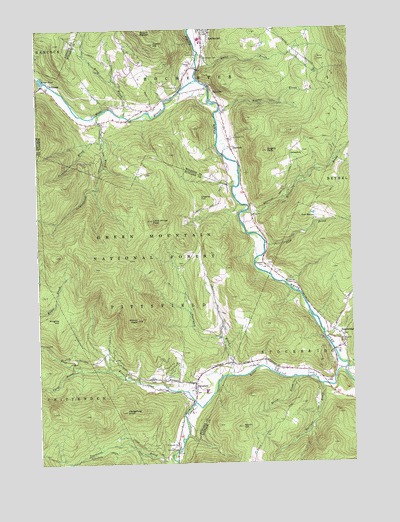 Rochester, VT USGS Topographic Map