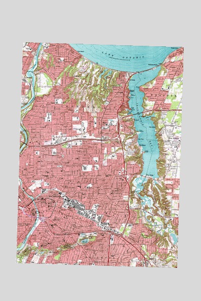 Rochester East, NY USGS Topographic Map