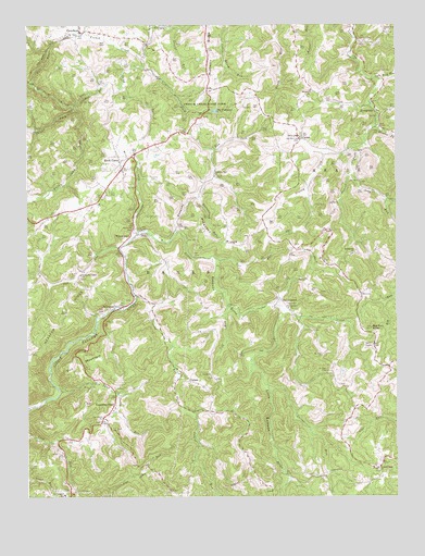 Rock Cave, WV USGS Topographic Map