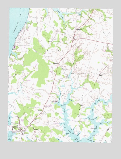 Rock Hall, MD USGS Topographic Map