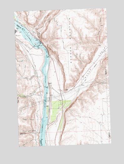 Rock Island Dam, WA USGS Topographic Map