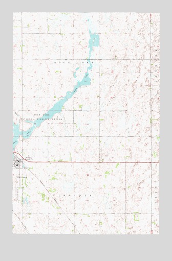Rock Lake, ND USGS Topographic Map