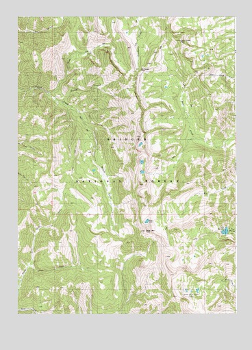 Rock Lake Peak, WY USGS Topographic Map