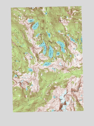 Big Snow Mountain, WA USGS Topographic Map