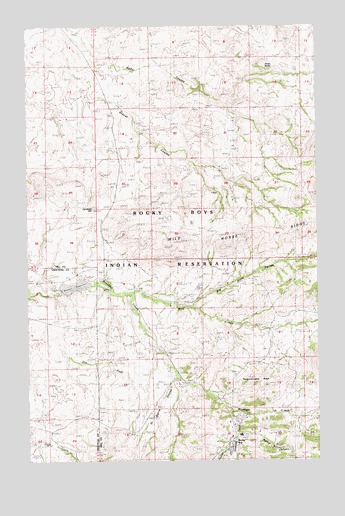 Rocky Boy, MT USGS Topographic Map
