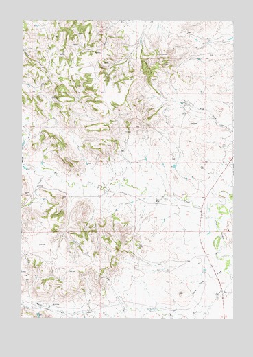 Rocky Butte SW, WY USGS Topographic Map