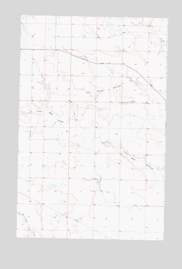Rocky Buttes, MT USGS Topographic Map