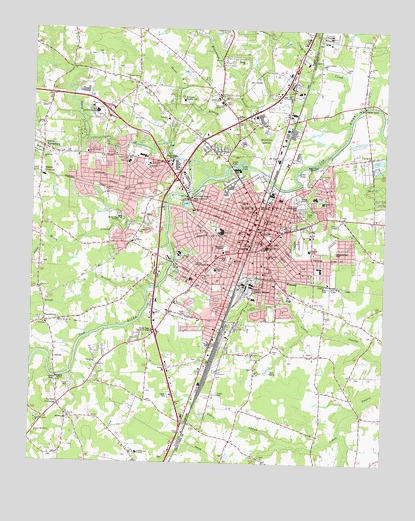 Rocky Mount, NC USGS Topographic Map