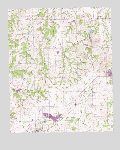 Roff North, OK USGS Topographic Map