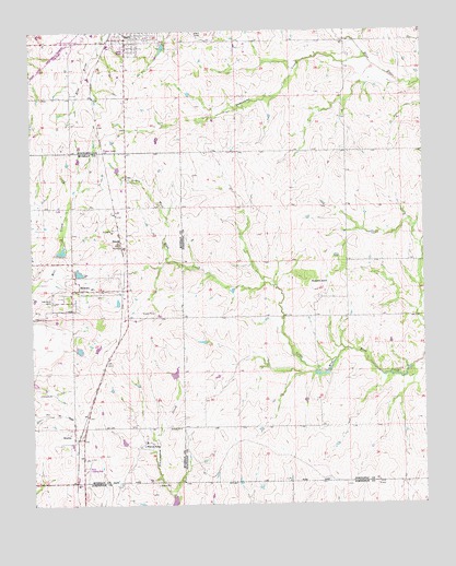 Roff South, OK USGS Topographic Map