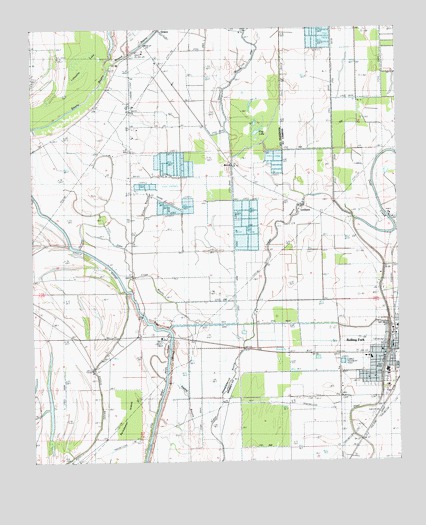 Rolling Fork West, MS USGS Topographic Map