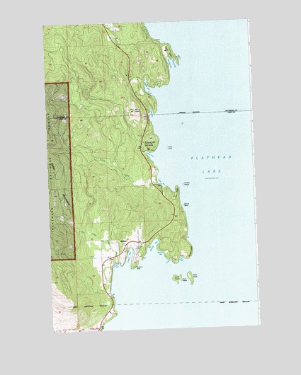 Rollins, MT USGS Topographic Map