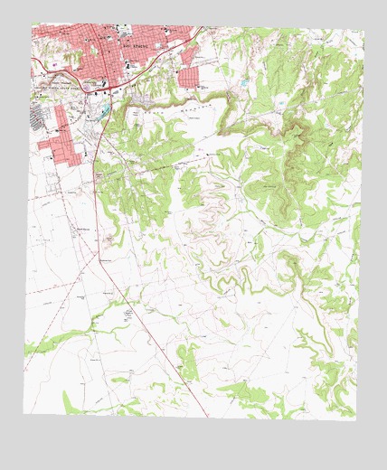 Big Spring South, TX USGS Topographic Map