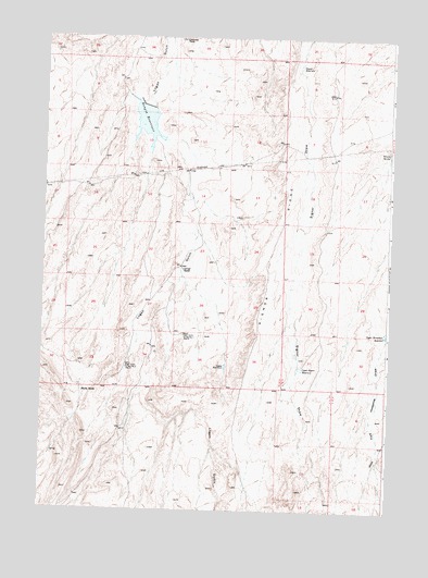Rongis Reservoir, WY USGS Topographic Map