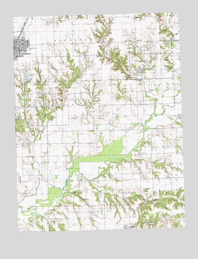 Roodhouse East, IL USGS Topographic Map