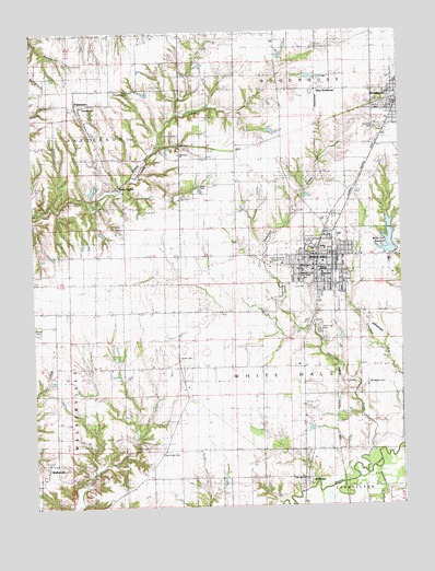 Roodhouse West, IL USGS Topographic Map