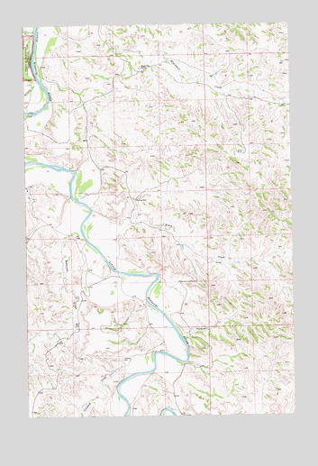 Roosevelt Creek East, ND USGS Topographic Map