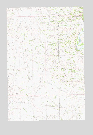 Roosevelt Creek West, ND USGS Topographic Map