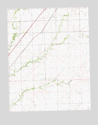 Rosalia NW, KS USGS Topographic Map