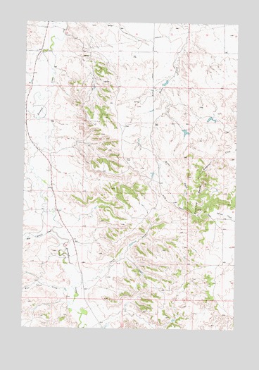 Rosebud Buttes, MT USGS Topographic Map
