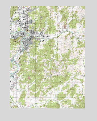 Roseburg East, OR USGS Topographic Map