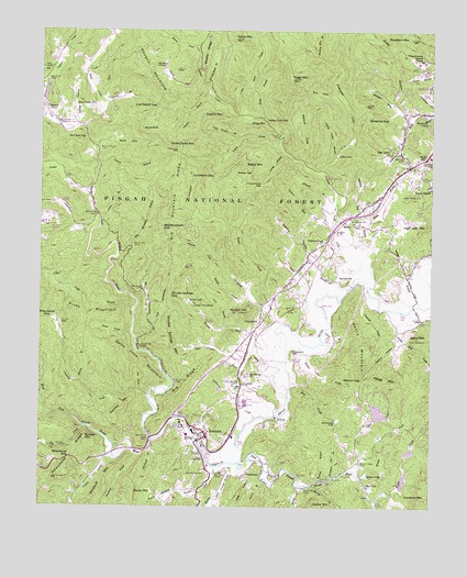 Rosman, NC USGS Topographic Map
