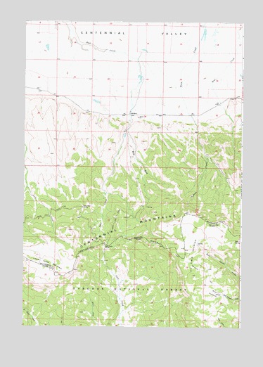 Big Table Mountain, ID USGS Topographic Map