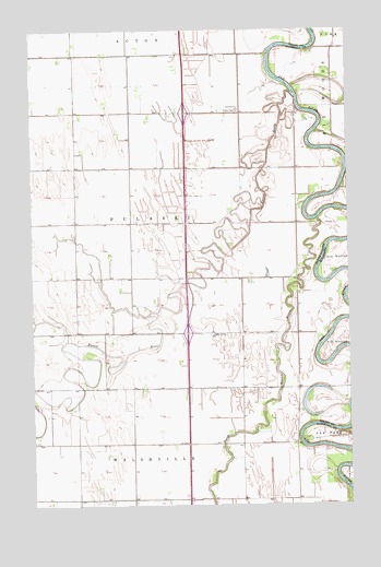 Big Woods SW, ND USGS Topographic Map