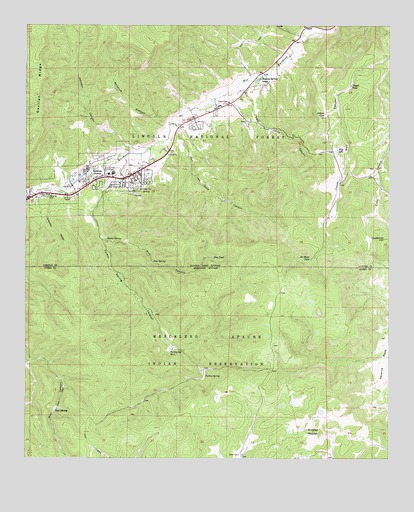 Ruidoso Downs, NM USGS Topographic Map