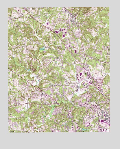 Rural Hall, NC USGS Topographic Map